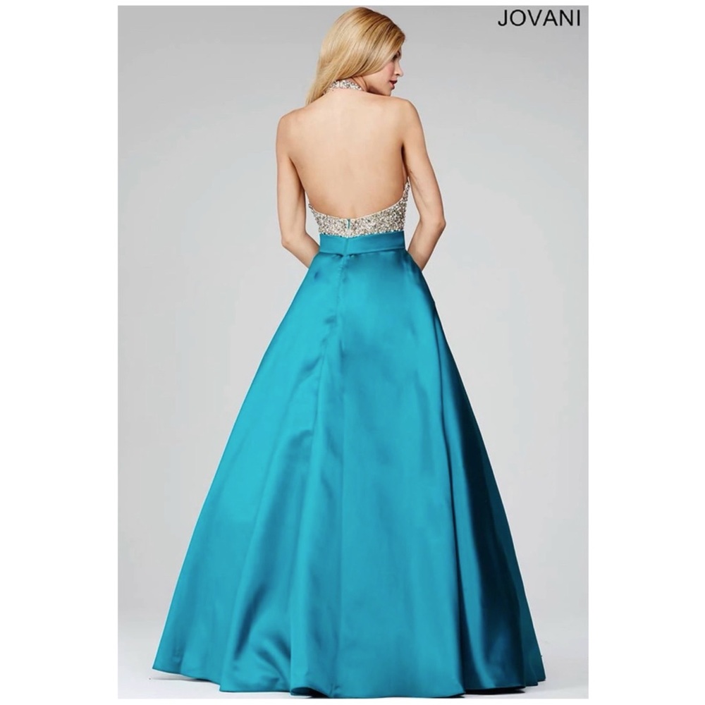 Jovani teal Gown